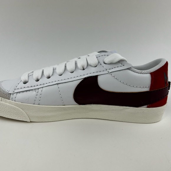 Nike Blazer Low 77 Jumbo Swoosh Women's Sneakers Shoes White Red DQ1470-104 - Picture 6 of 10